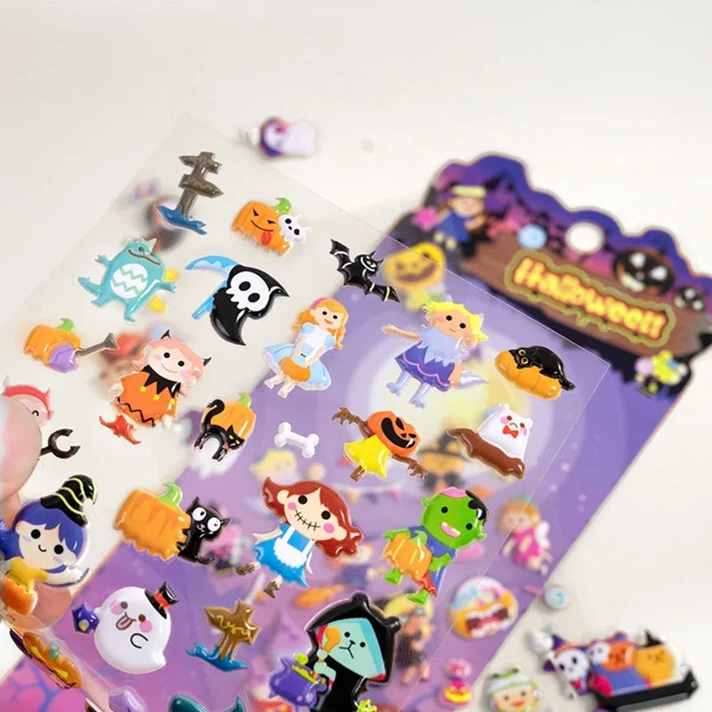 4PC Cool Halloween Ghost Party 3D Puffy Stickers