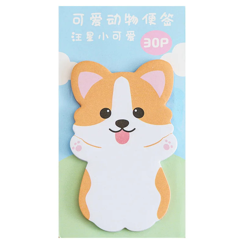 1 to 6PC Kawaii Animal Friends Memo Pad Sticky Notes