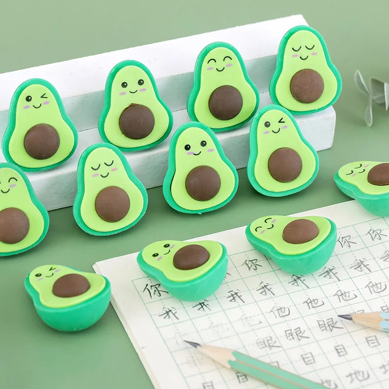 4PC Kawaii Avocado Rubber Eraser