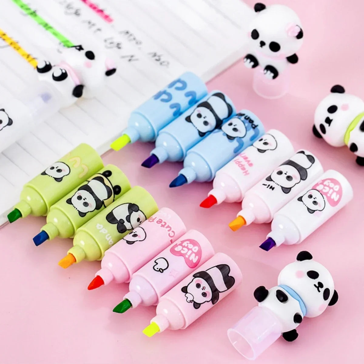 4PC Kawaii Panda 3 Layer Highlighters