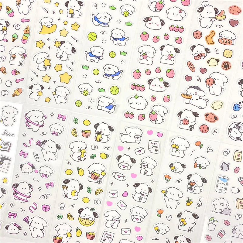 1PC Kawaii Dog Series Journal Stickers