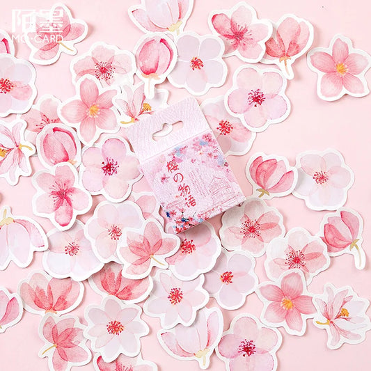 45PC Japanese Cherry Blossoms Planner Stickers