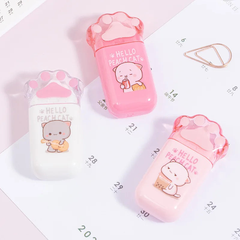 1PC Kawaii Peach Cat Correction Tape