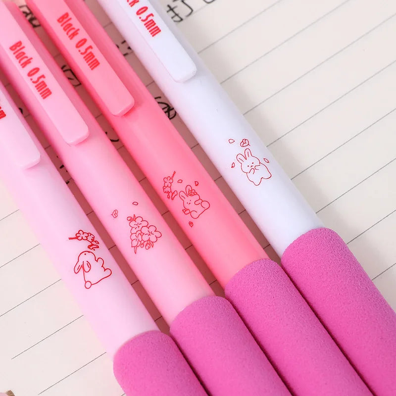 4PC Kawaii Sakura Bunny Mechanical Gel Ink Pen