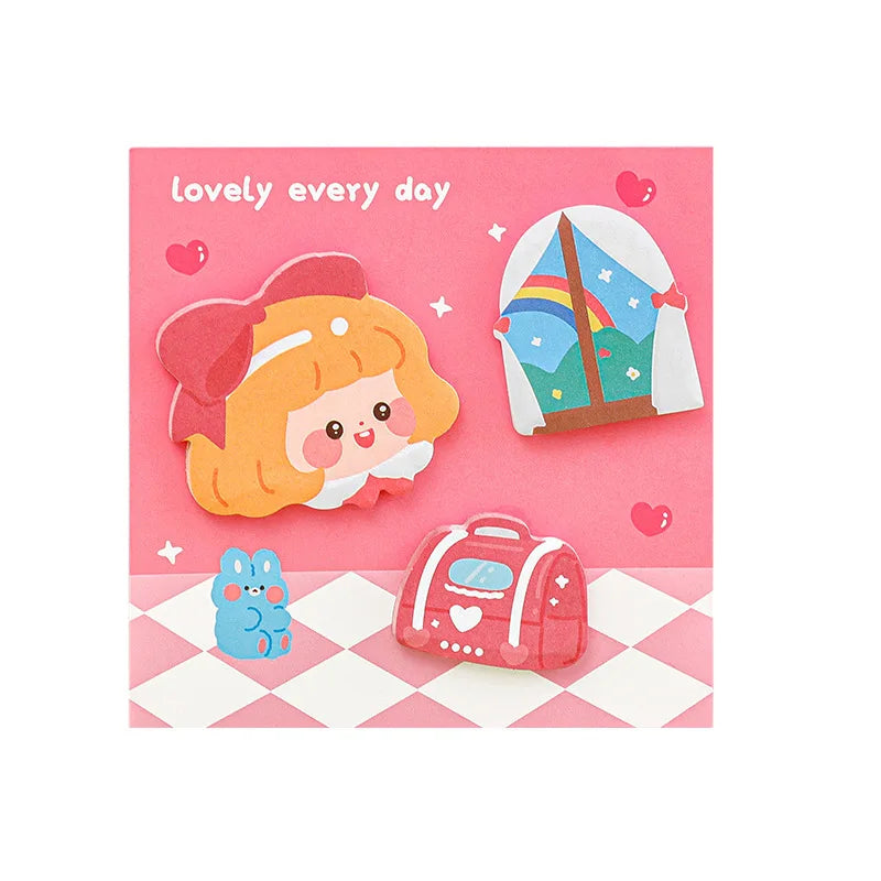 1PC Kawaii Travel Times Memo Pad Sticky Notes