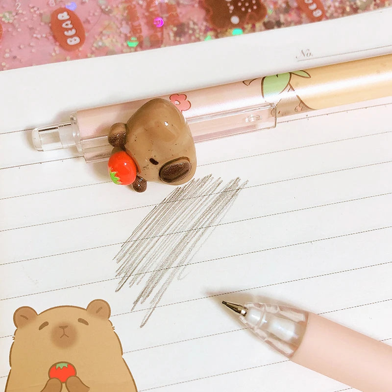 1 to 3PC Kawaii 3D Capybara Mechanical Pencil