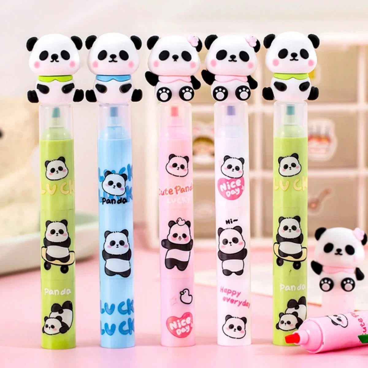 4PC Kawaii Panda 3 Layer Highlighters