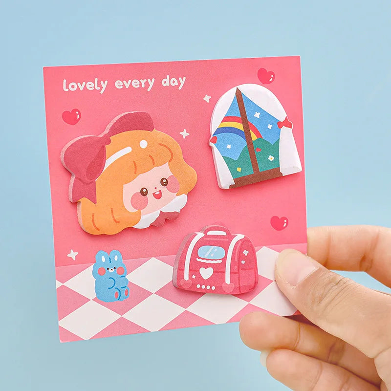 1PC Kawaii Travel Times Memo Pad Sticky Notes