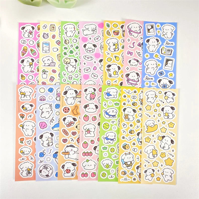 1PC Kawaii Dog Series Journal Stickers