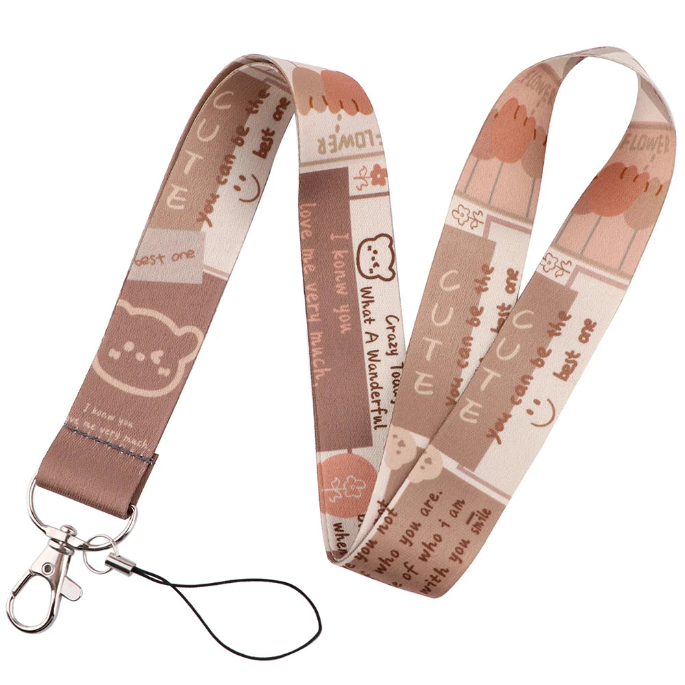 1PC Cute Bear ID Card Holder Lanyard