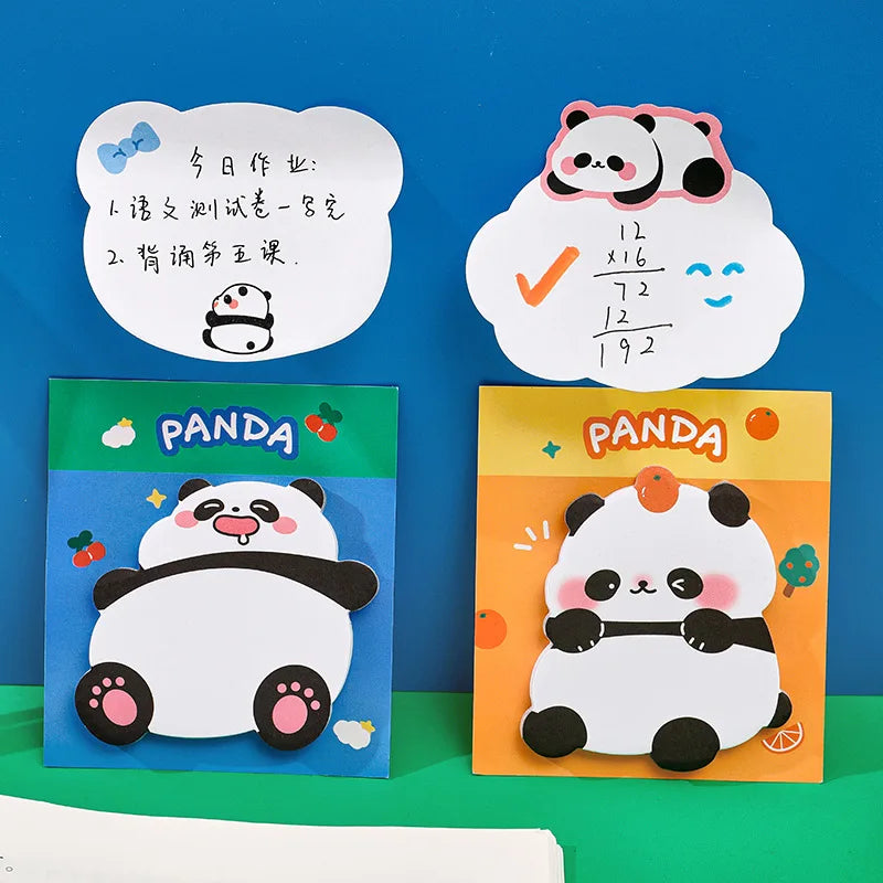 4PC Kawaii Chubby Panda Memo Pad Sticky Notes