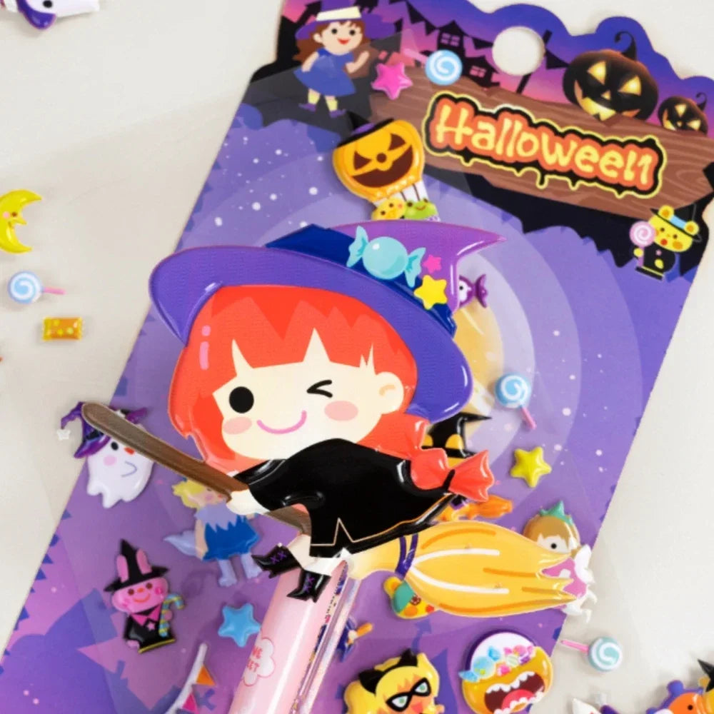 4PC Cool Halloween Ghost Party 3D Puffy Stickers