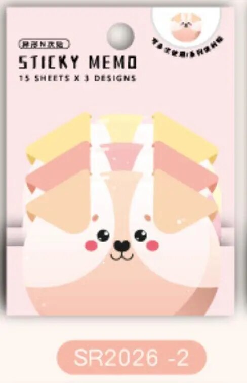 1PC Kawaii 3 Layers Animals Sticky Notes