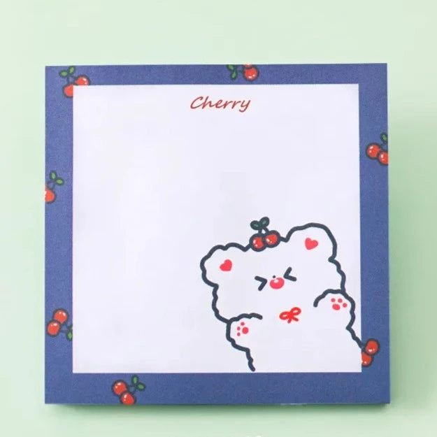 1PC Cute Blue Bear Memo Pad Sticky Notes