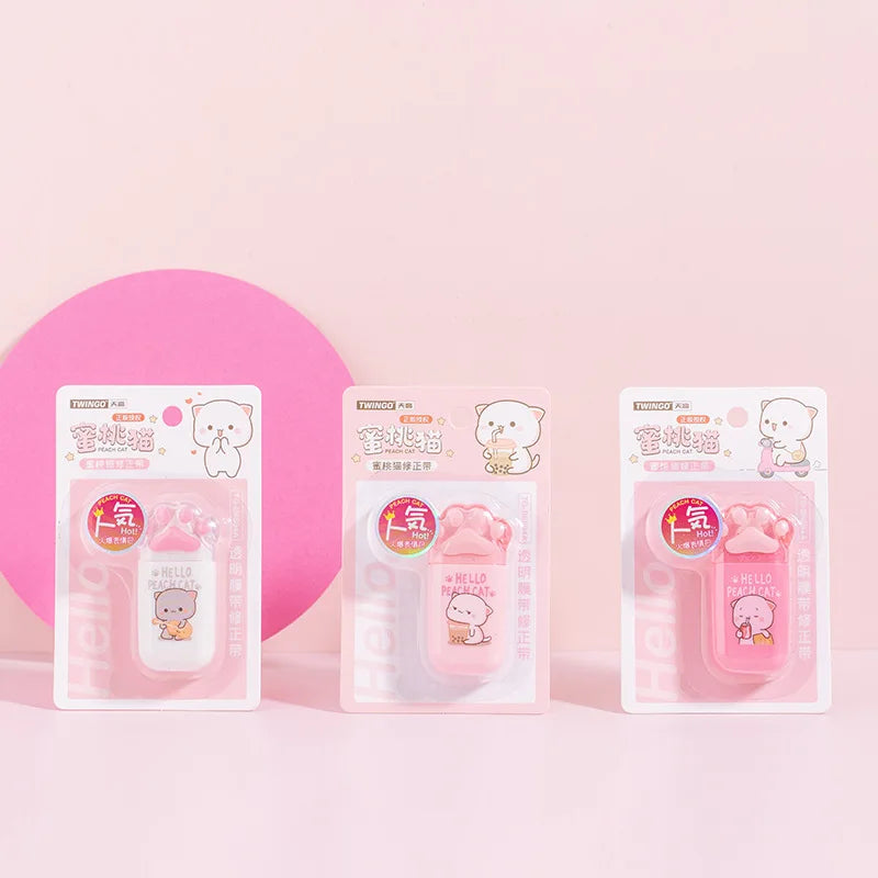 1PC Kawaii Peach Cat Correction Tape