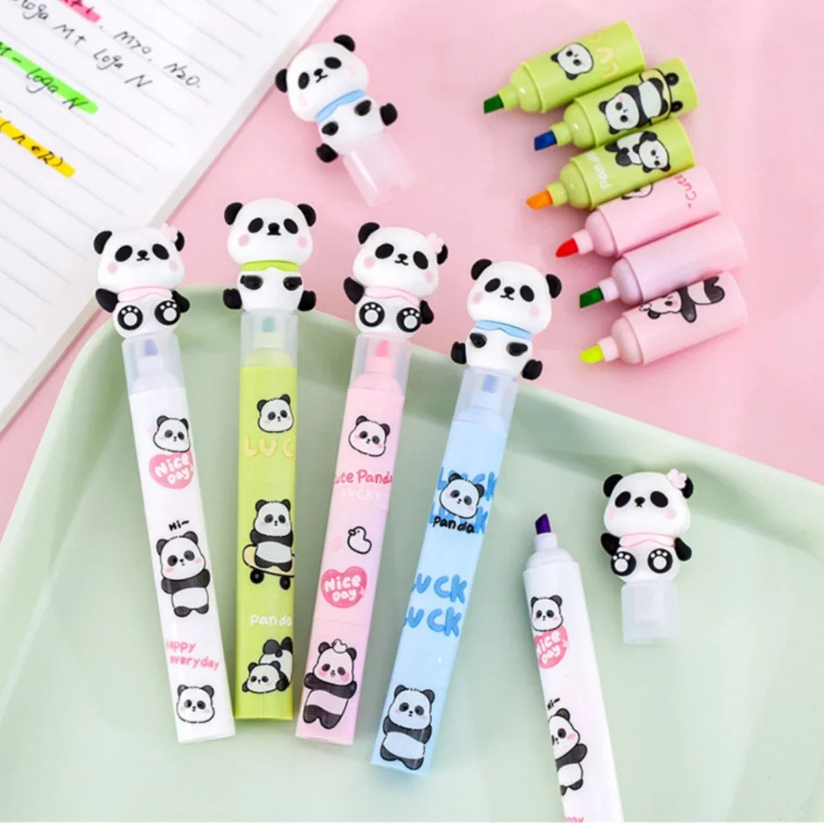 4PC Kawaii Panda 3 Layer Highlighters