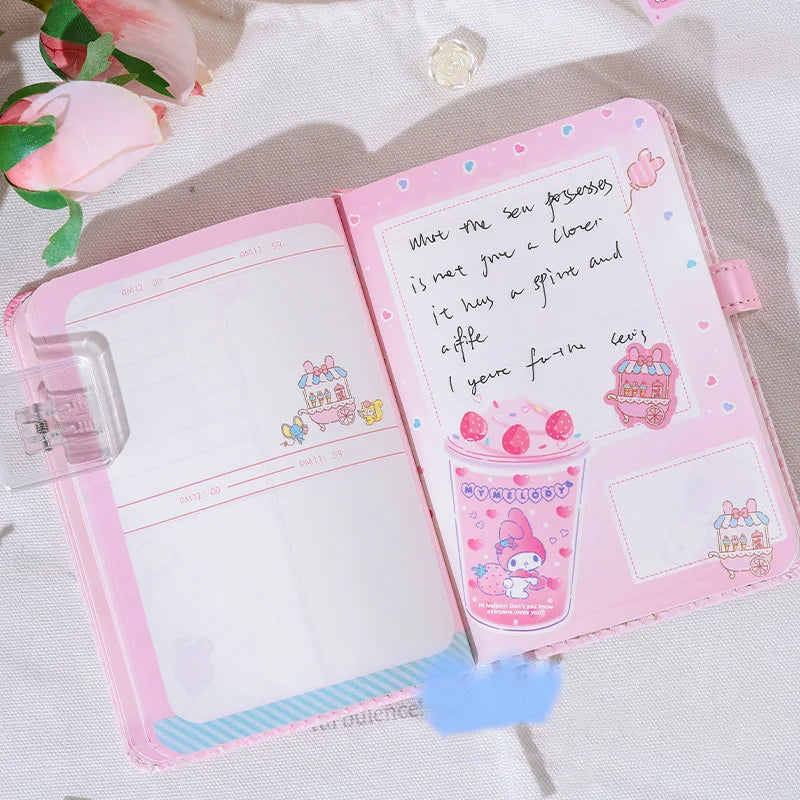 1PC Kawaii Sanrio Characters Magnetic Buckle Notebook