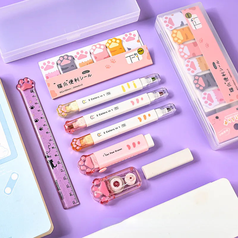 1PC Kawaii Cat Claw Deluxe Stationery Set