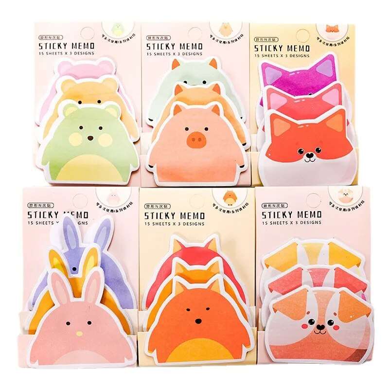 1PC Kawaii 3 Layers Animals Sticky Notes