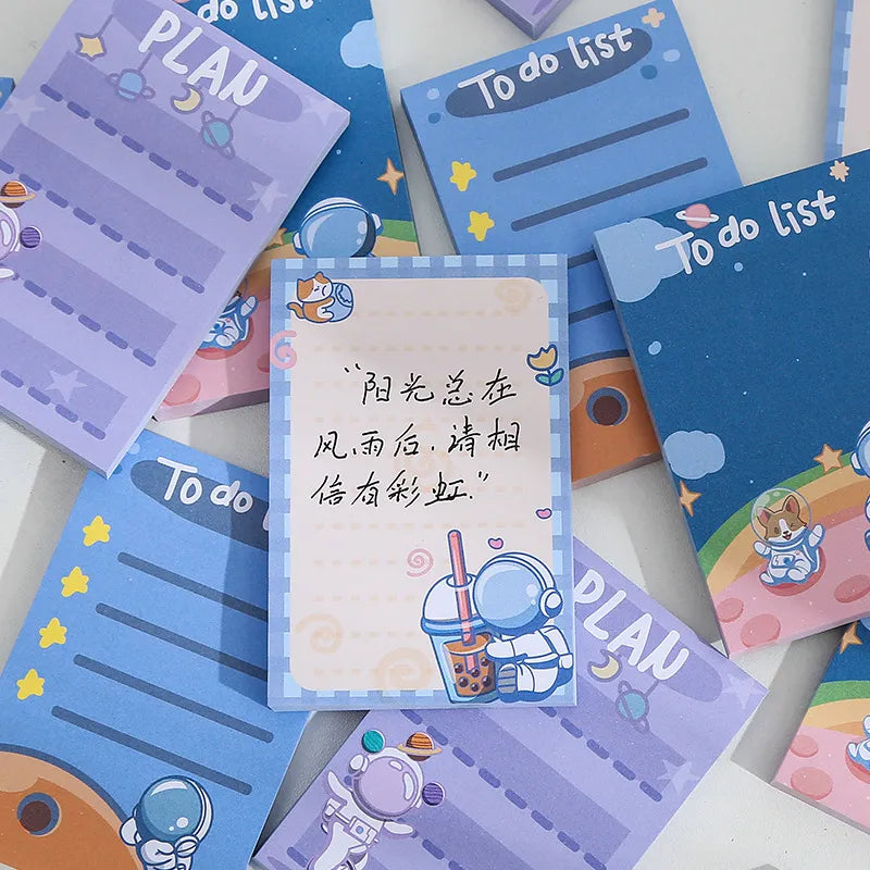 1PC Kawaii Astronaut Memo Pad Sticky Notes