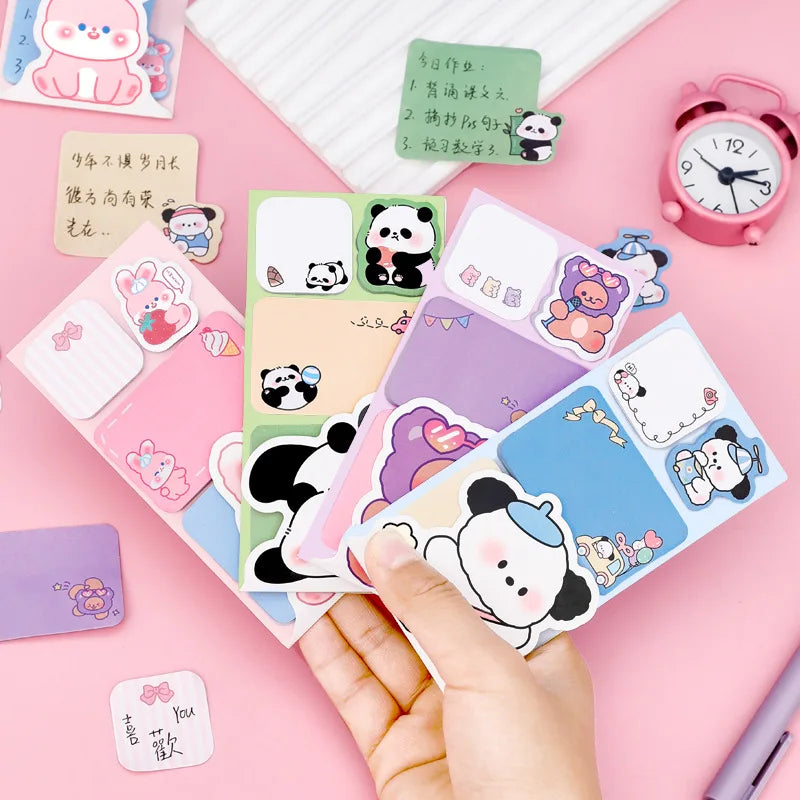 1PC Kawaii Panda Rabbit Memo Pad Sticky Notes