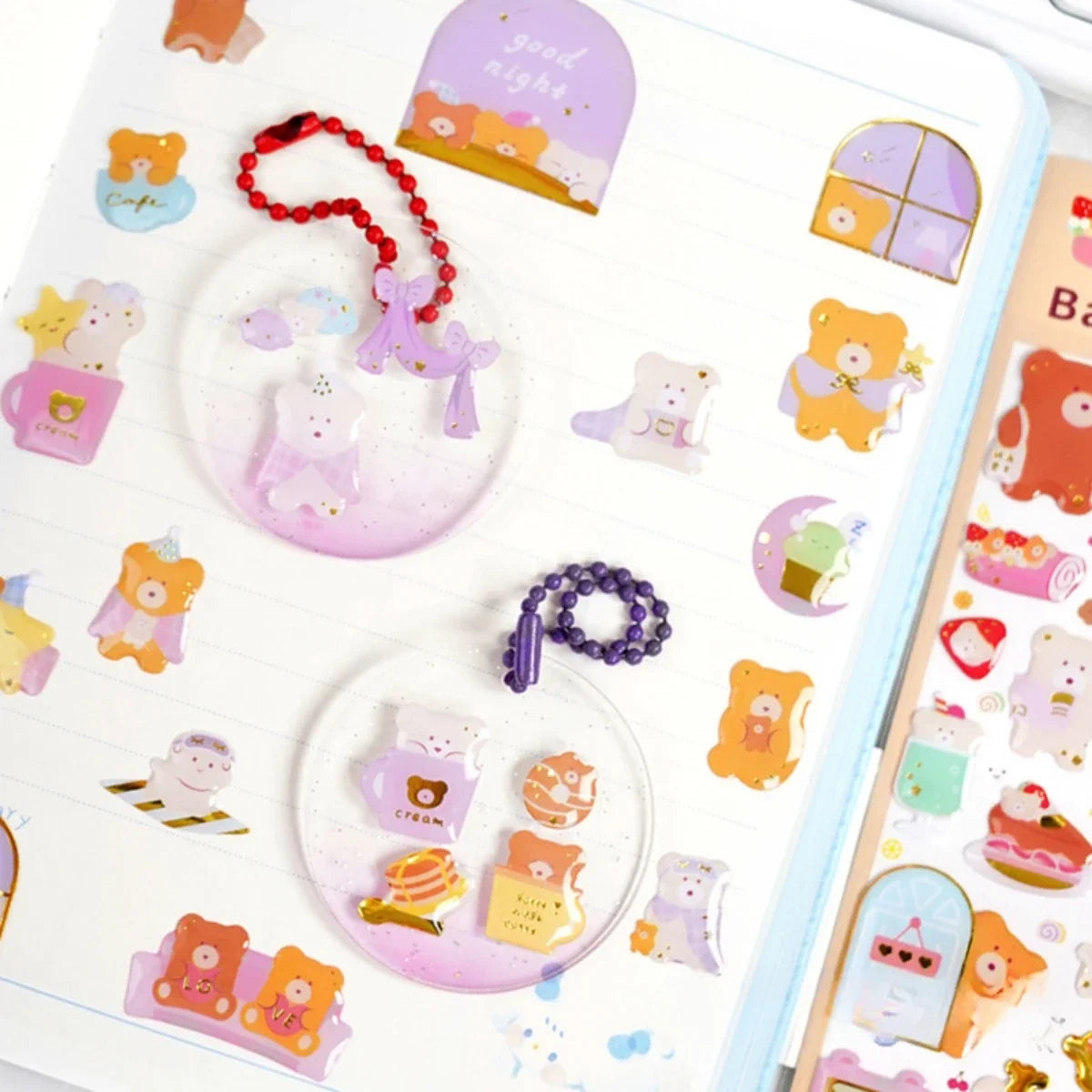 1PC Kawaii Happy Bear Journal Stickers