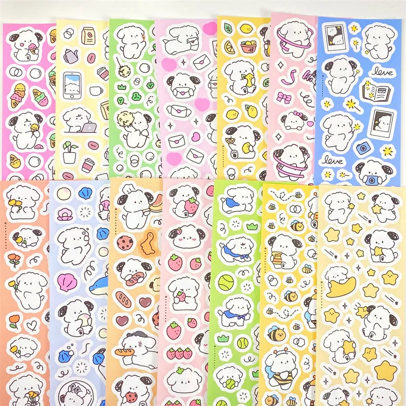 1PC Kawaii Dog Series Journal Stickers