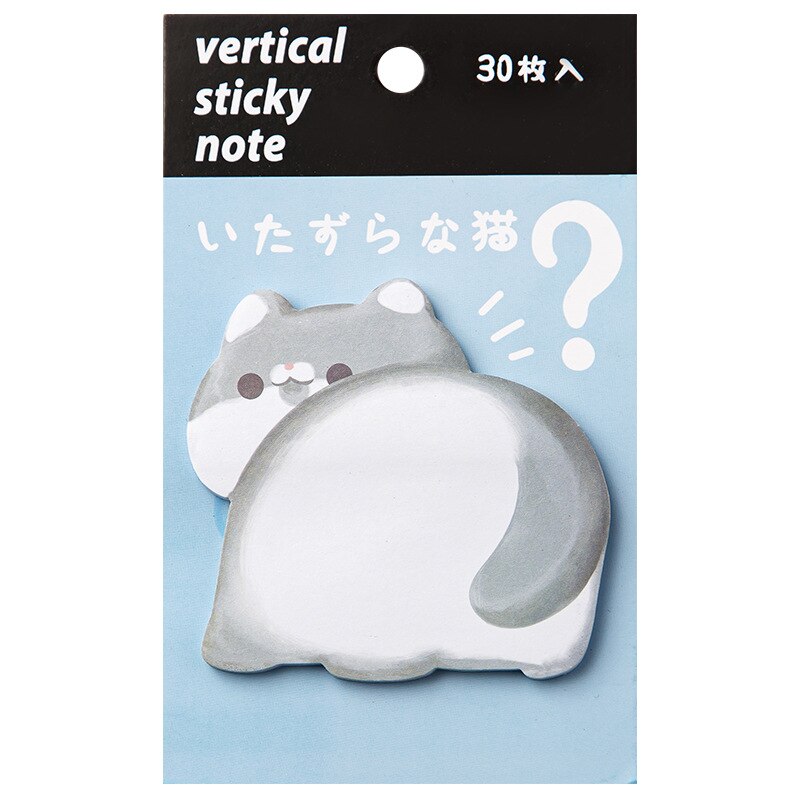1PC Kawaii Animal Vertical Sticky Notes
