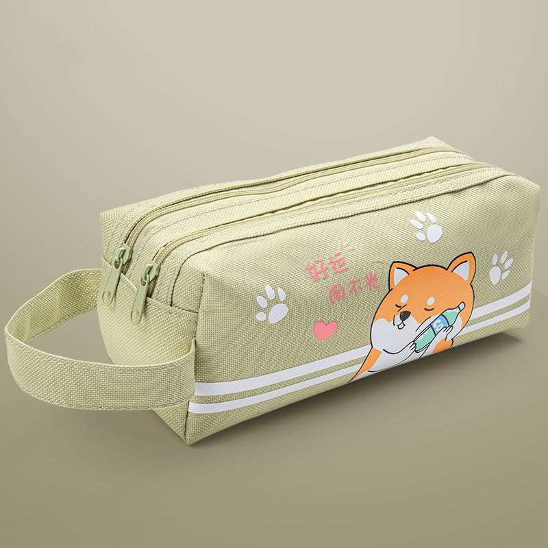 1PC Cute Shiba Inu Large Capacity Pencil Bag