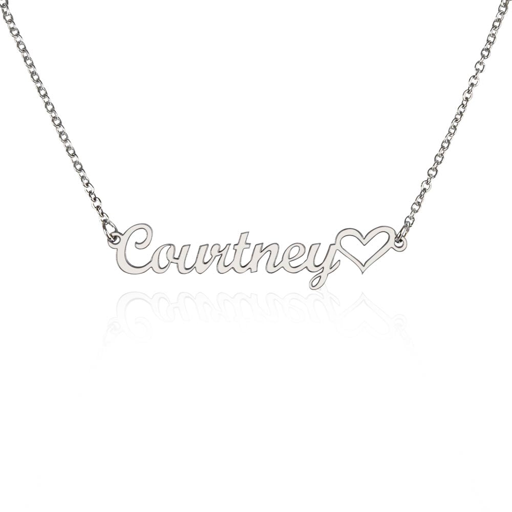 Custom Name Necklace + Heart