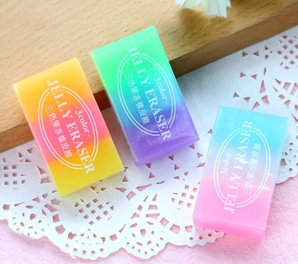 1PC Kawaii Colorful Jelly Eraser