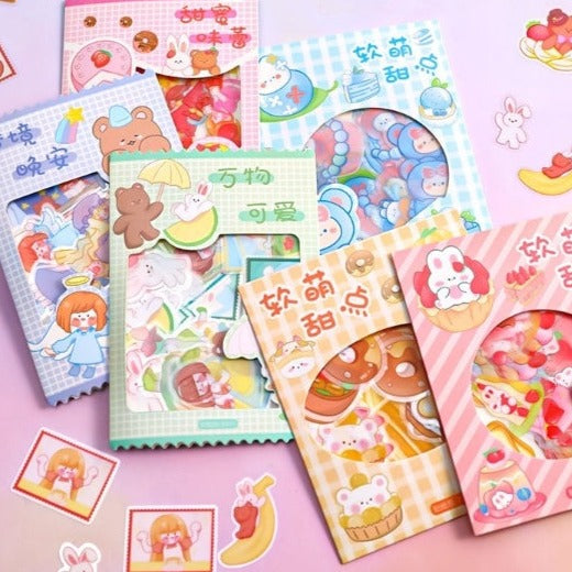 45PC Kawaii Fruits and Animals Planner Stickers