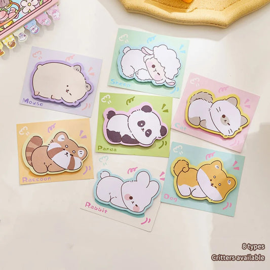 4 or 8PC Kawaii New Animals Memo Pad Sticky Notes