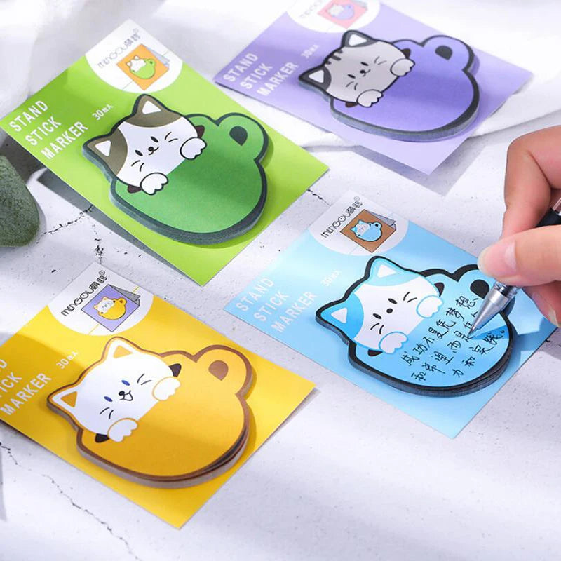 1PC Kawaii Cup Cats Memo Pad Sticky Notes