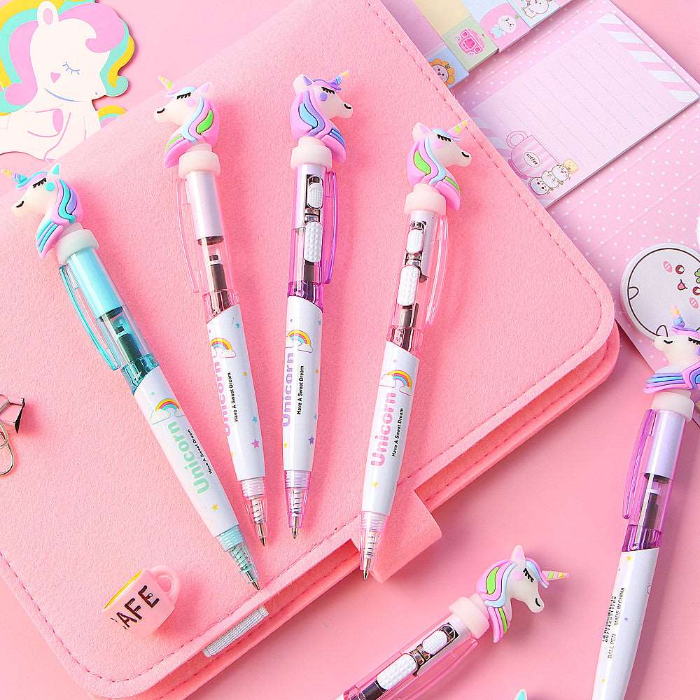 Wholesale Colorful Unicorn Retractable Gel Cute Ballpoint Pens Kawaii  Rainbow Design, Perfect For Office Gifts And Kids Stationery Supplies From  Dream_high, $0.49