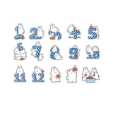 15PC Kawaii Rabbit Bear Decorative Stickers
