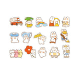 15PC Kawaii Rabbit Bear Decorative Stickers