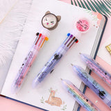 1PC 10 Color Kawaii Smiling Cat Rabbit Ballpoint Pen-my kawaii office