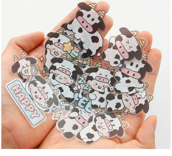 33PC Cute Cow Decoration Stickers