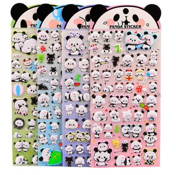 1PC Lovely Panda Decorative Stickers