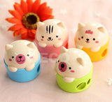 1PC Cat and Bear Double Holes Pencil Sharpener
