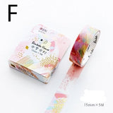 1PC Floral Foil Washi Tape Collection