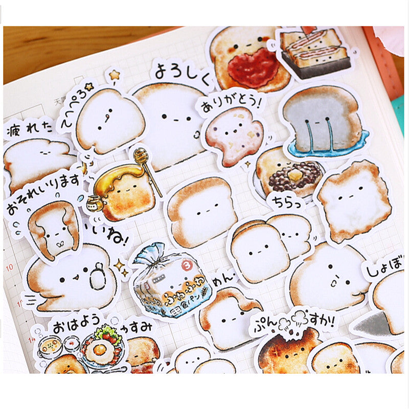 40PC Cute Bread Story Decorative Stickers