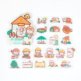 40PC Kawaii Rabbit Group Stationery Stickers