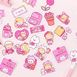 40PC Kawaii Rabbit Group Stationery Stickers