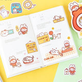 40PC Kawaii Rabbit Group Stationery Stickers