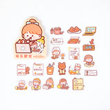 40PC Kawaii Rabbit Group Stationery Stickers