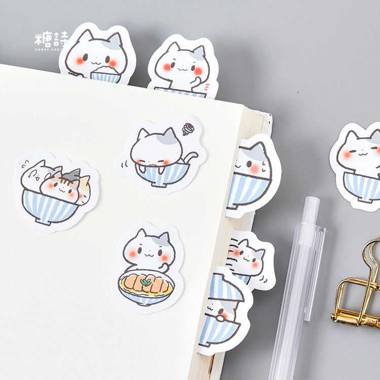 45PC Hide And Seek Cats Diary Stickers