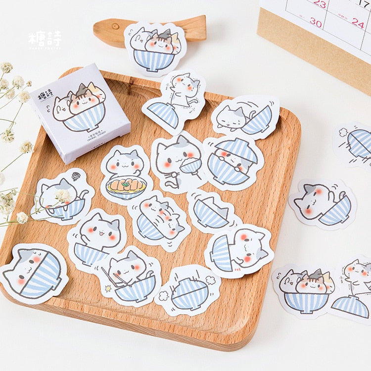 45PC Hide And Seek Cats Diary Stickers
