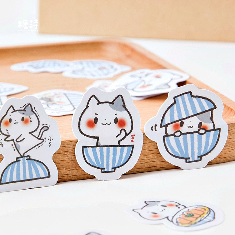 45PC Hide And Seek Cats Diary Stickers